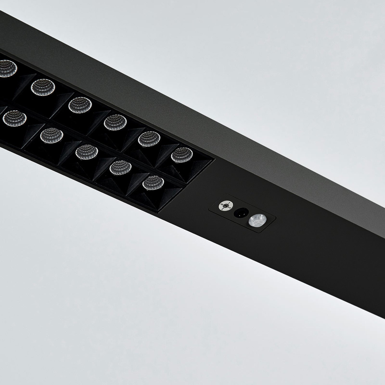 LED kontorgulvlampe Jolinda 2er-sett svart touchdimmer detalj