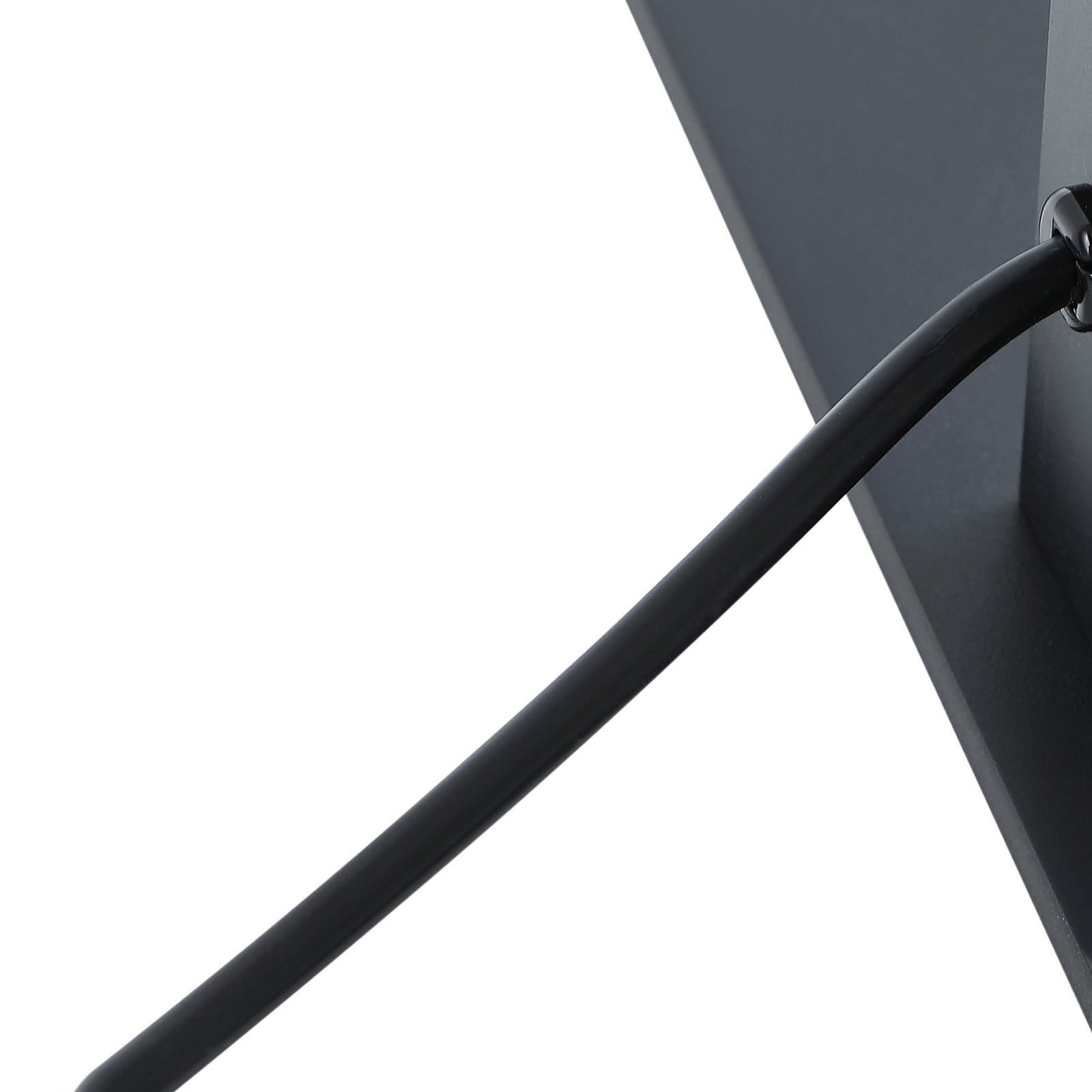 LED kontorgulvlampe Jolinda T-form svart dimbar med bevegelsessensor sideprofil