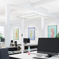 LED kontorgulvlampe Lightpad 2-lys dimbar med sensor hvit forfra