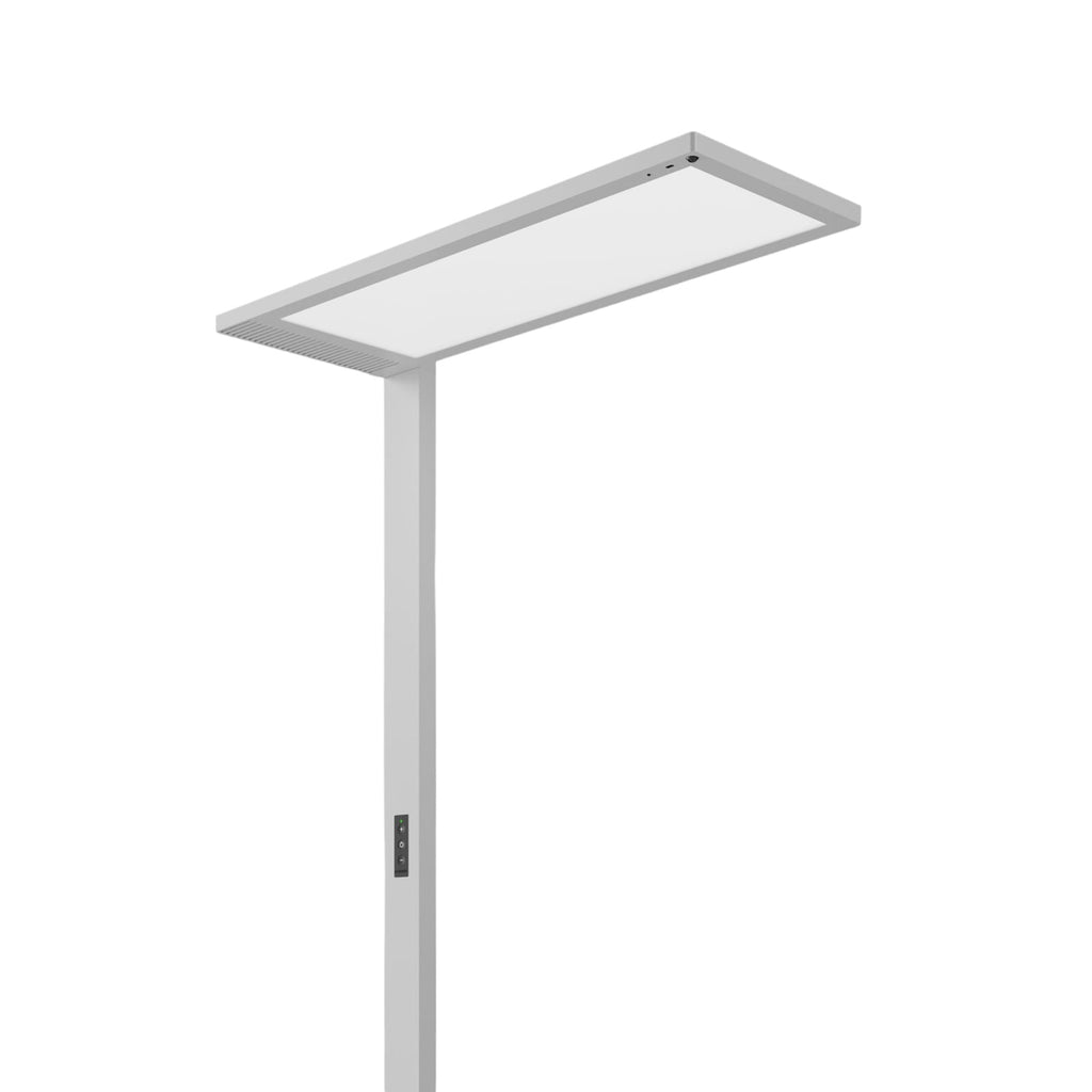 LED kontorgulvlampe Lightpad med bevegelsessensor sølv 55W bakside