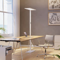 LED kontorgulvlampe Lightpad dimbar med sensor hvit 200 cm forfra