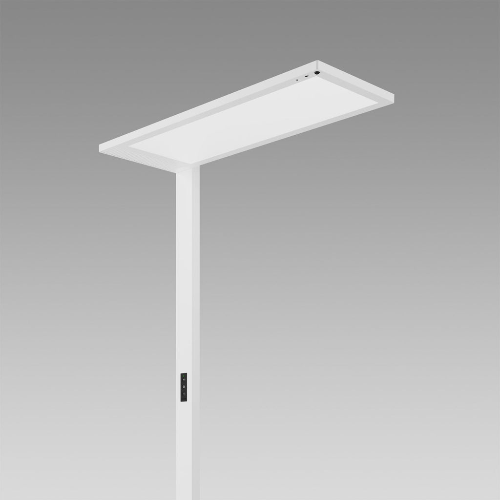 LED kontorgulvlampe Lightpad dimbar med sensor hvit 200 cm detalj