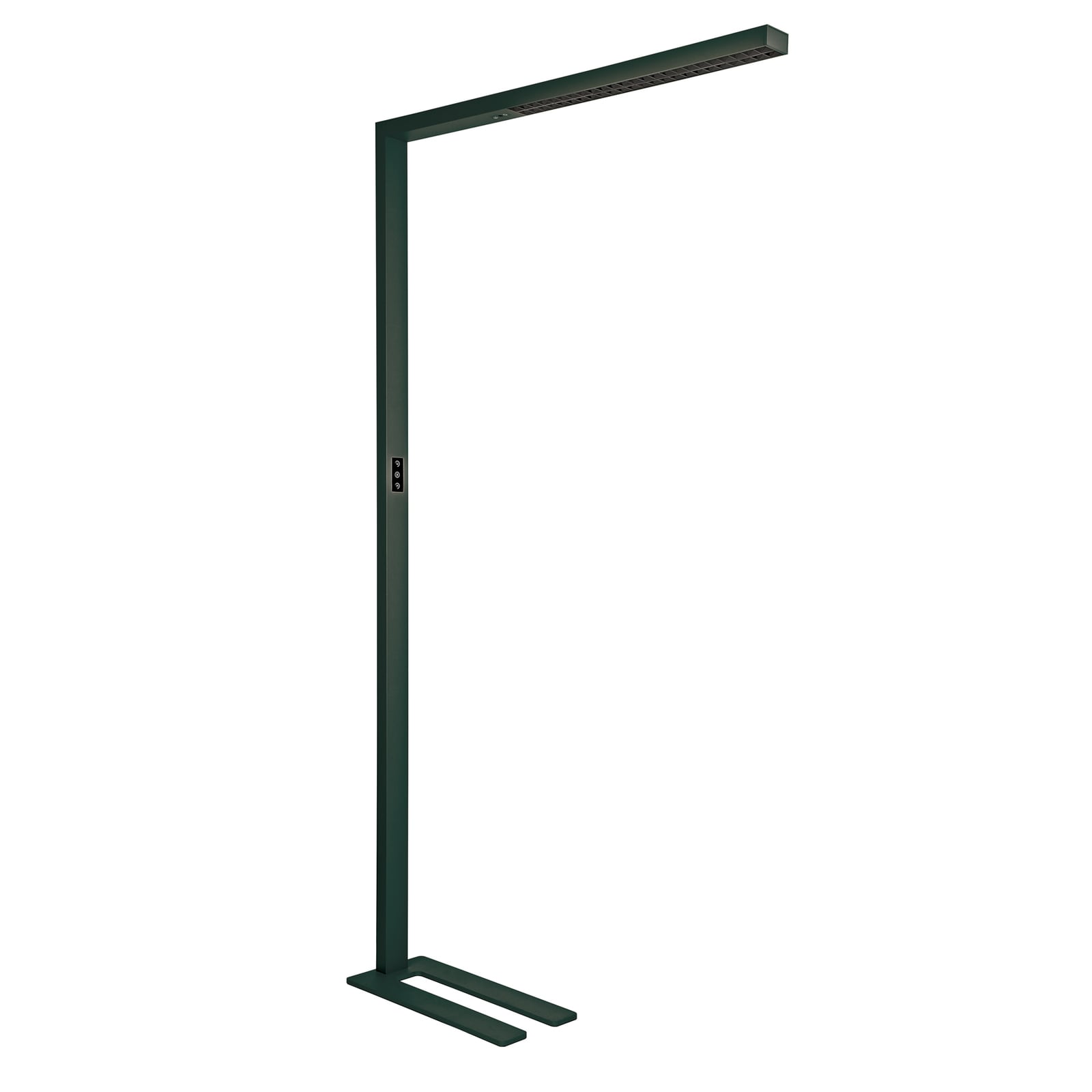 LED kontorgulvlampe MAULsirius med bevegelsessensor svart front
