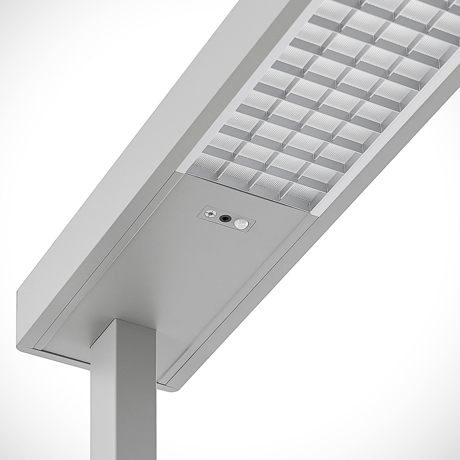 Oversikt over LED kontorgulvlampe Susi 2er-sett dimbar CCT med sensor sølv i bruk