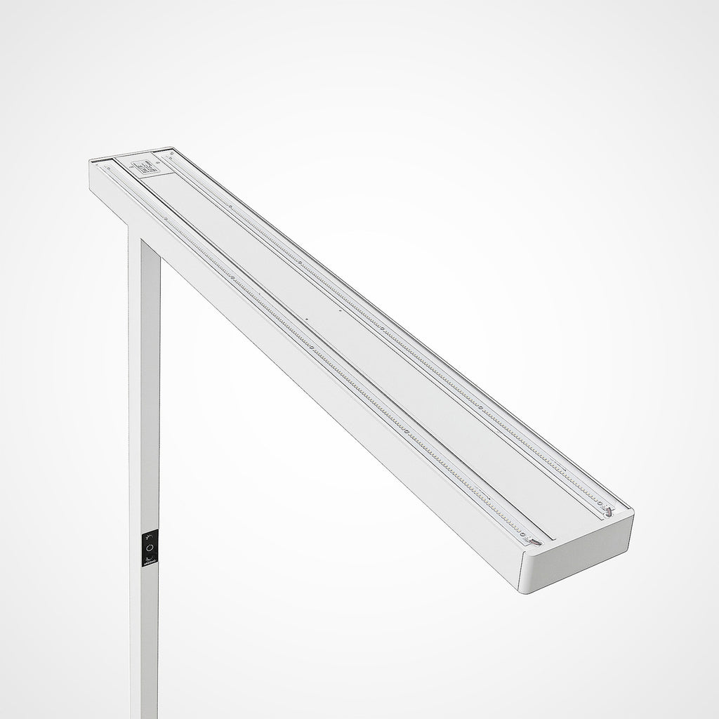 LED kontorgulvlampe Susi 2er-sett hvit dimbar med sensor med U-formet fot