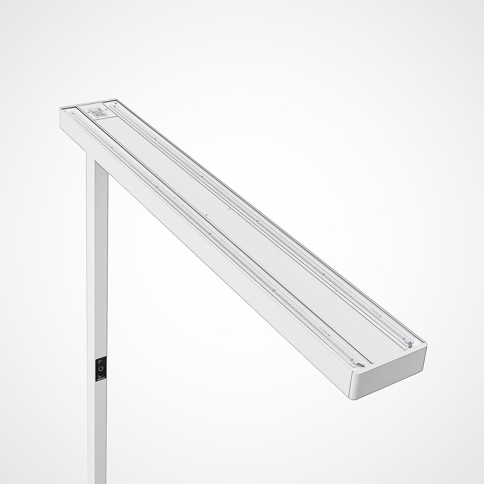 LED kontorgulvlampe Susi 2er-sett hvit dimbar med sensor med U-formet fot