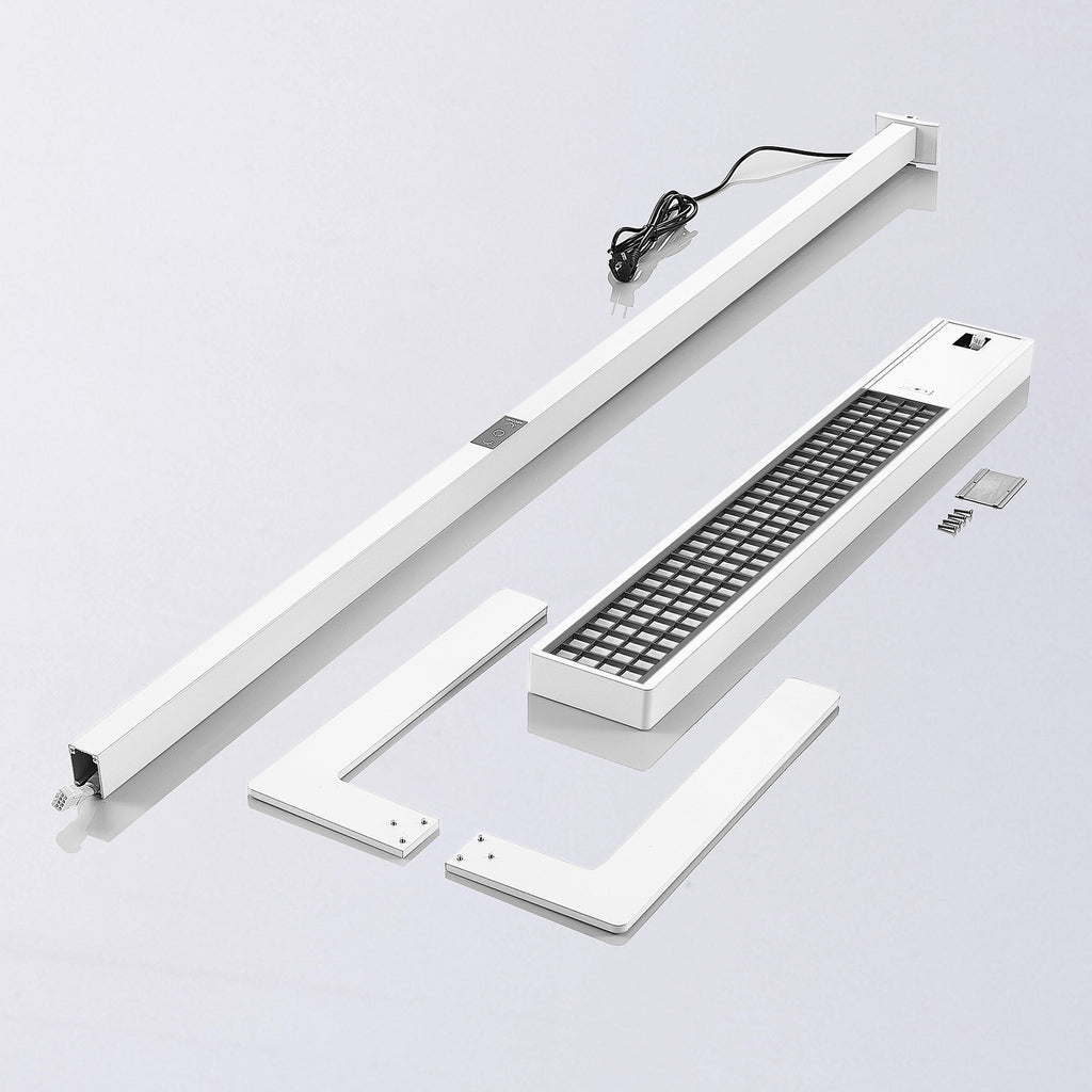 LED kontorgulvlampe Susi 2er-sett hvit dimbar med sensor lysdetalj