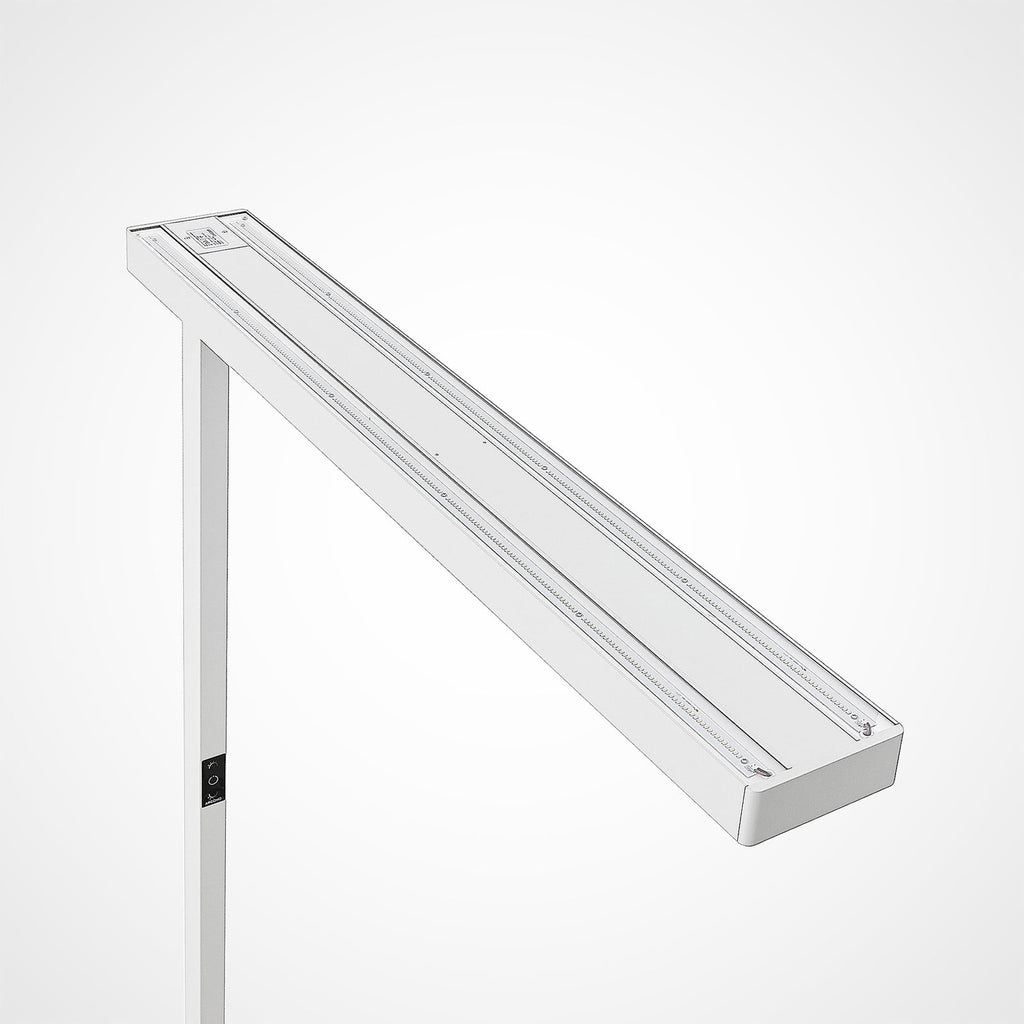 LED kontorgulvlampe Susi hvit dimbar med bevegelsessensor lysdetalj