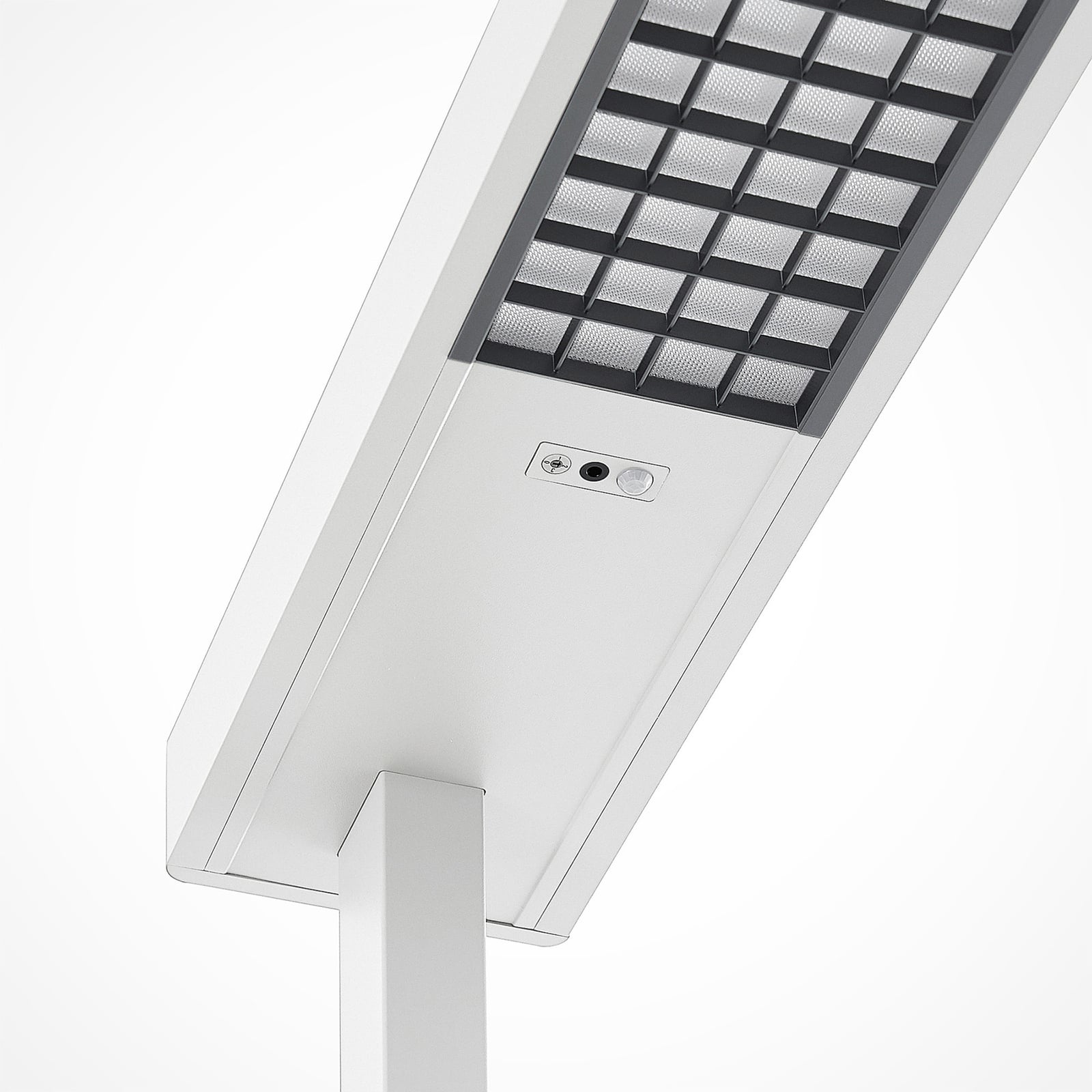 LED kontorgulvlampe Susi hvit dimbar med bevegelsessensor touchdimmer