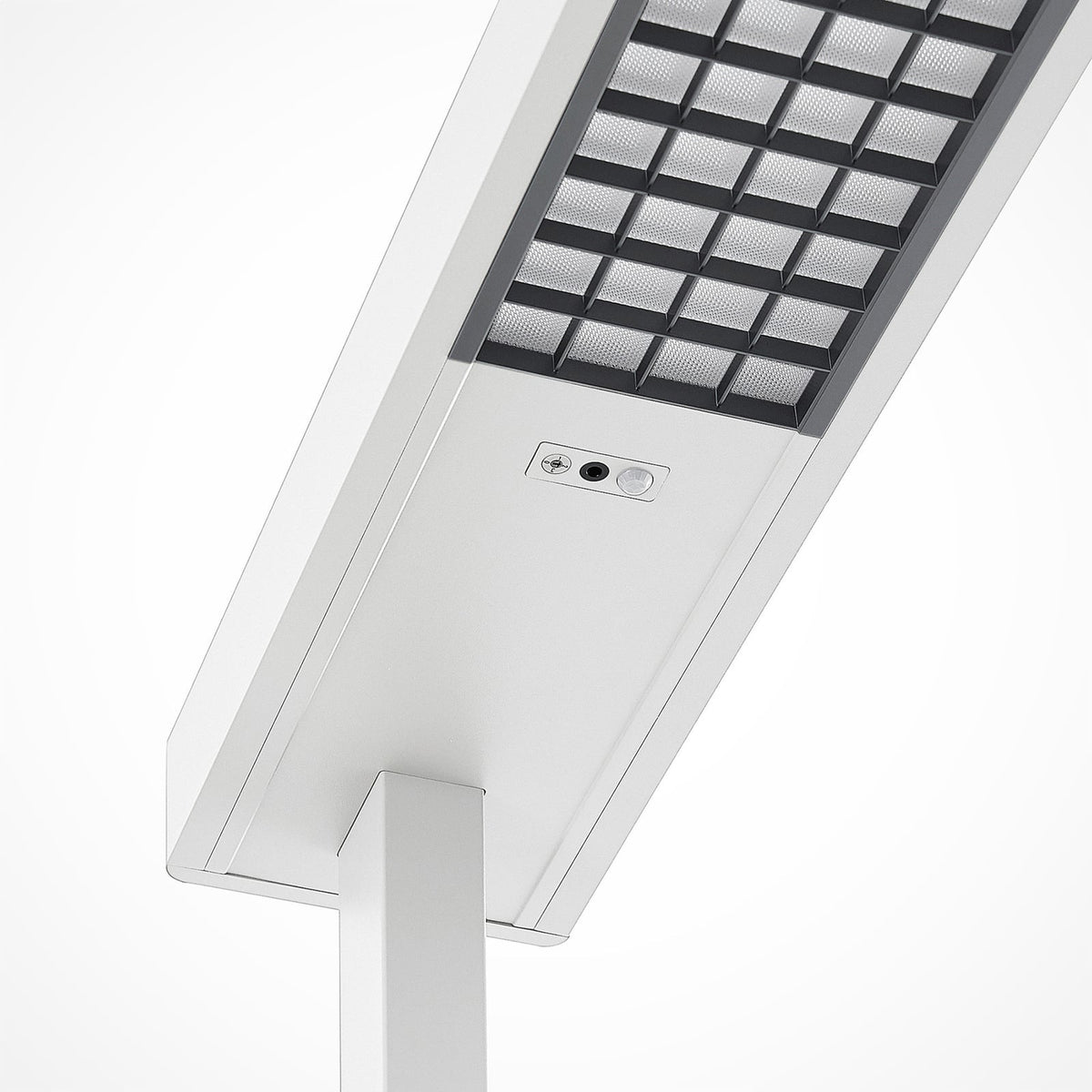 LED kontorgulvlampe Susi hvit dimbar med bevegelsessensor touchdimmer