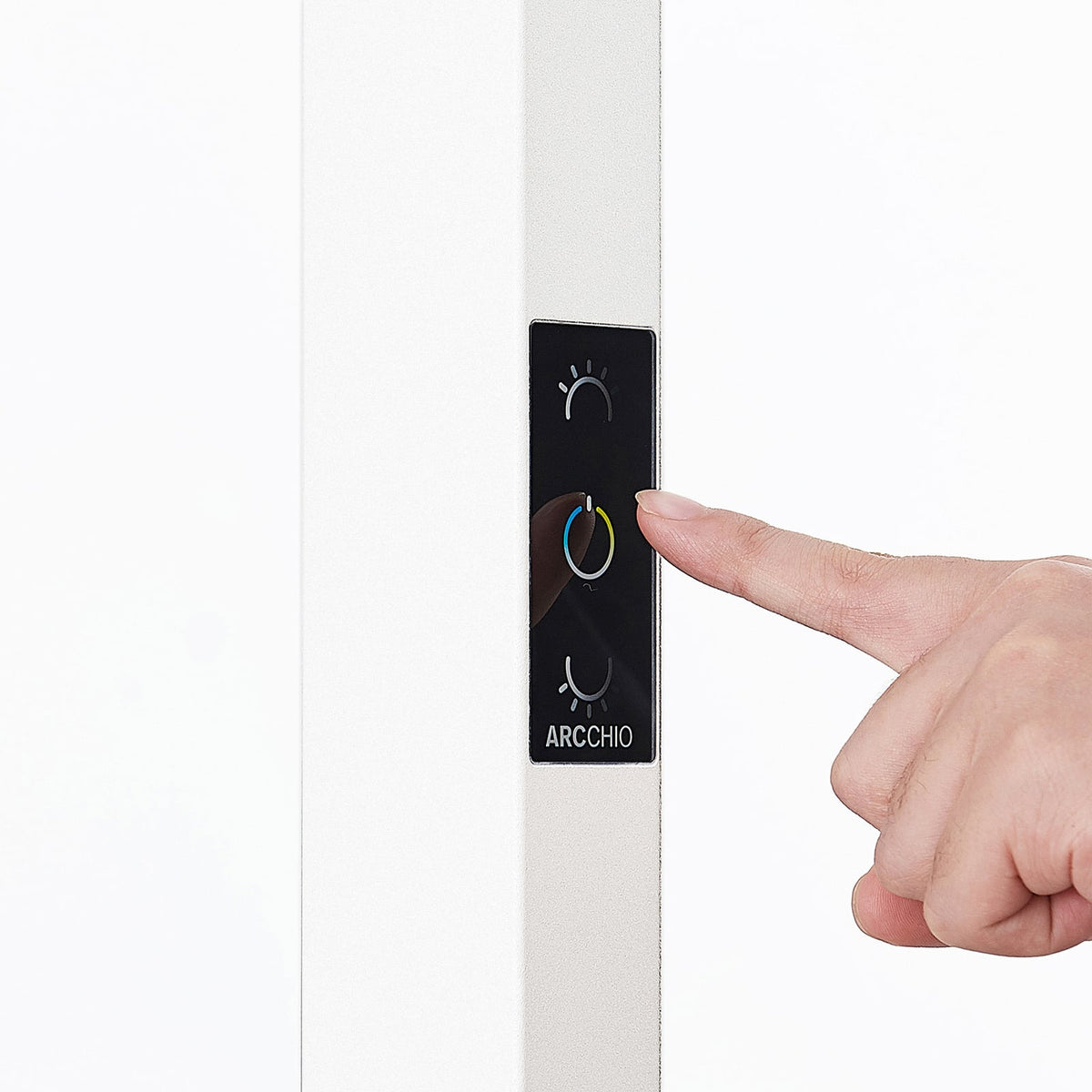LED kontorgulvlampe Susi hvit dimbar med bevegelsessensor bevegelsessensor detalj