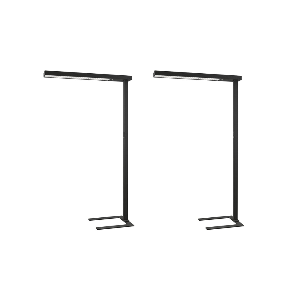 LED kontorgulvlampe Susi svart forfra