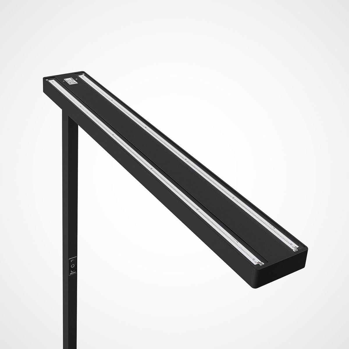 LED kontorgulvlampe Susi svart dimbar med bevegelsessensor bevegelsessensor detalj