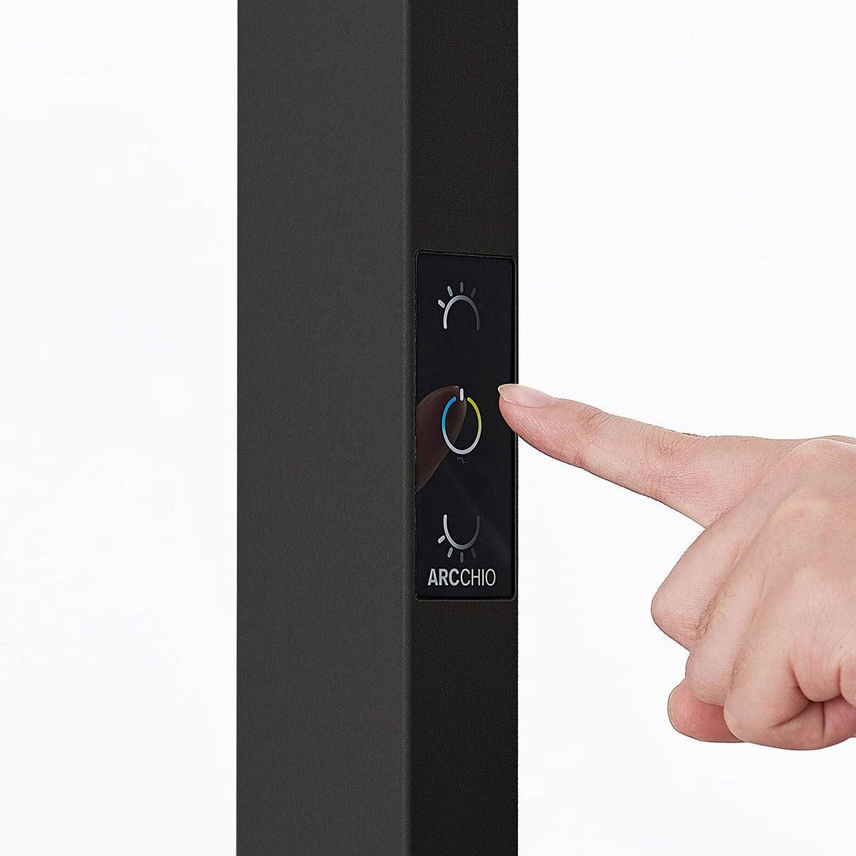 LED kontorgulvlampe Susi svart dimbar med bevegelsessensor oversikt