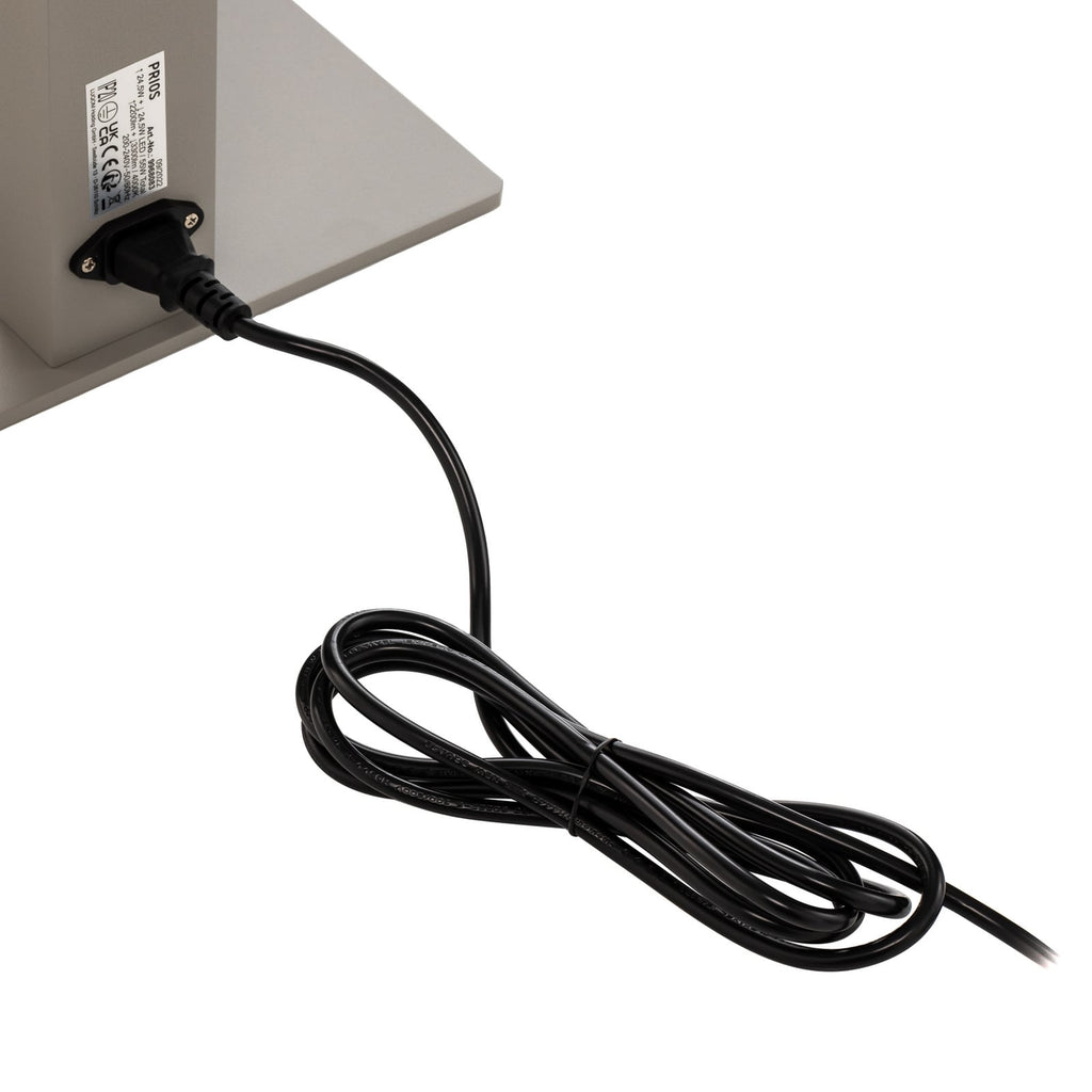 LED kontorgulvlampe Taronis dimbar 4000K sølv 195 cm lysfordeling