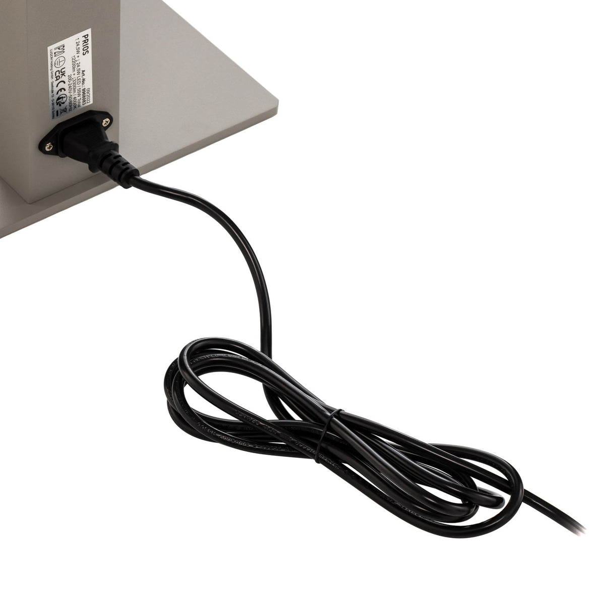 LED kontorgulvlampe Taronis dimbar 4000K sølv 195 cm lysfordeling