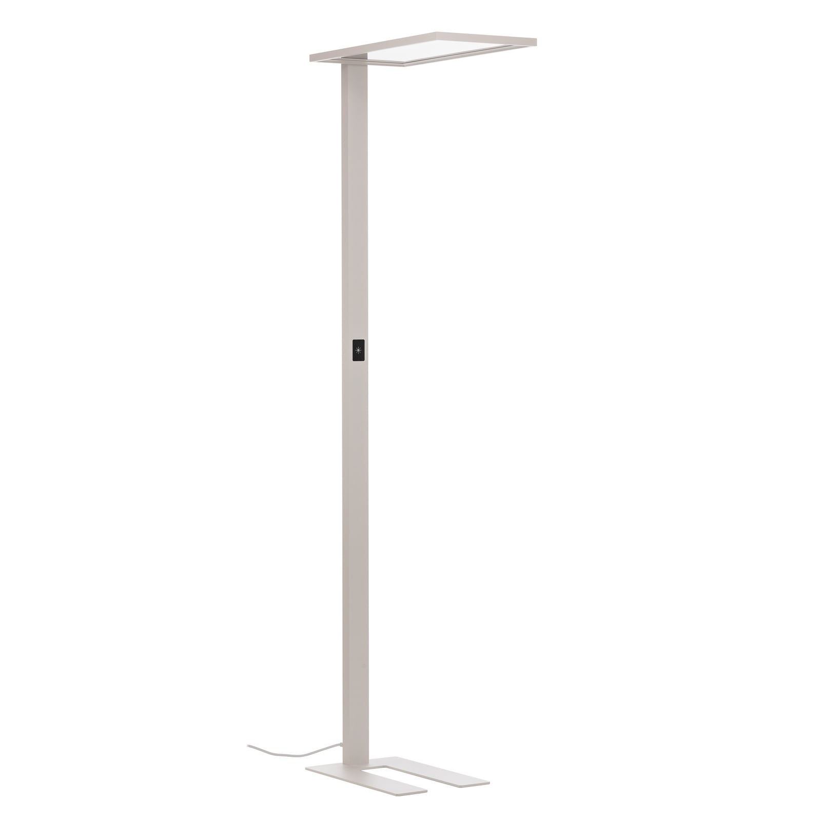 LED kontorgulvlampe Taronis hvit dimbar 55W 195 cm detalj av fot