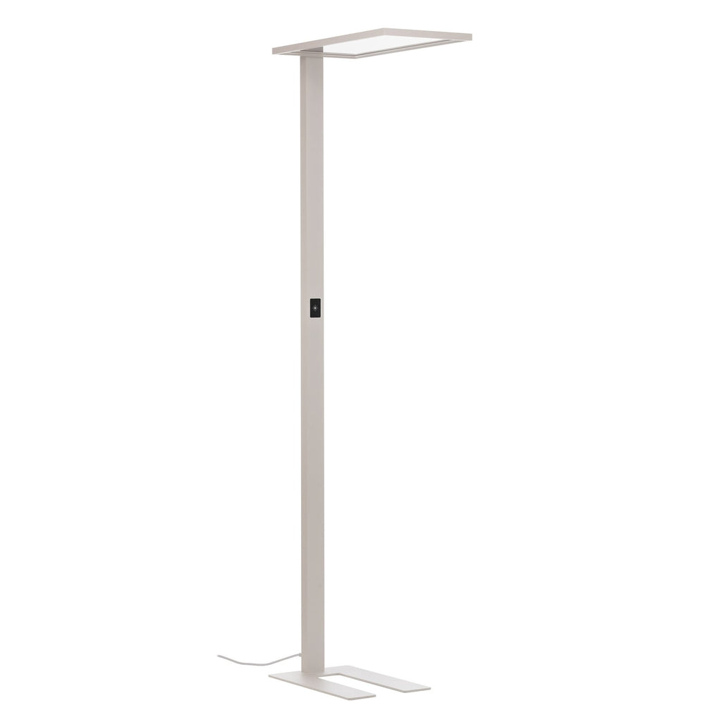 LED kontorgulvlampe Taronis hvit dimbar 55W 195 cm detalj av fot