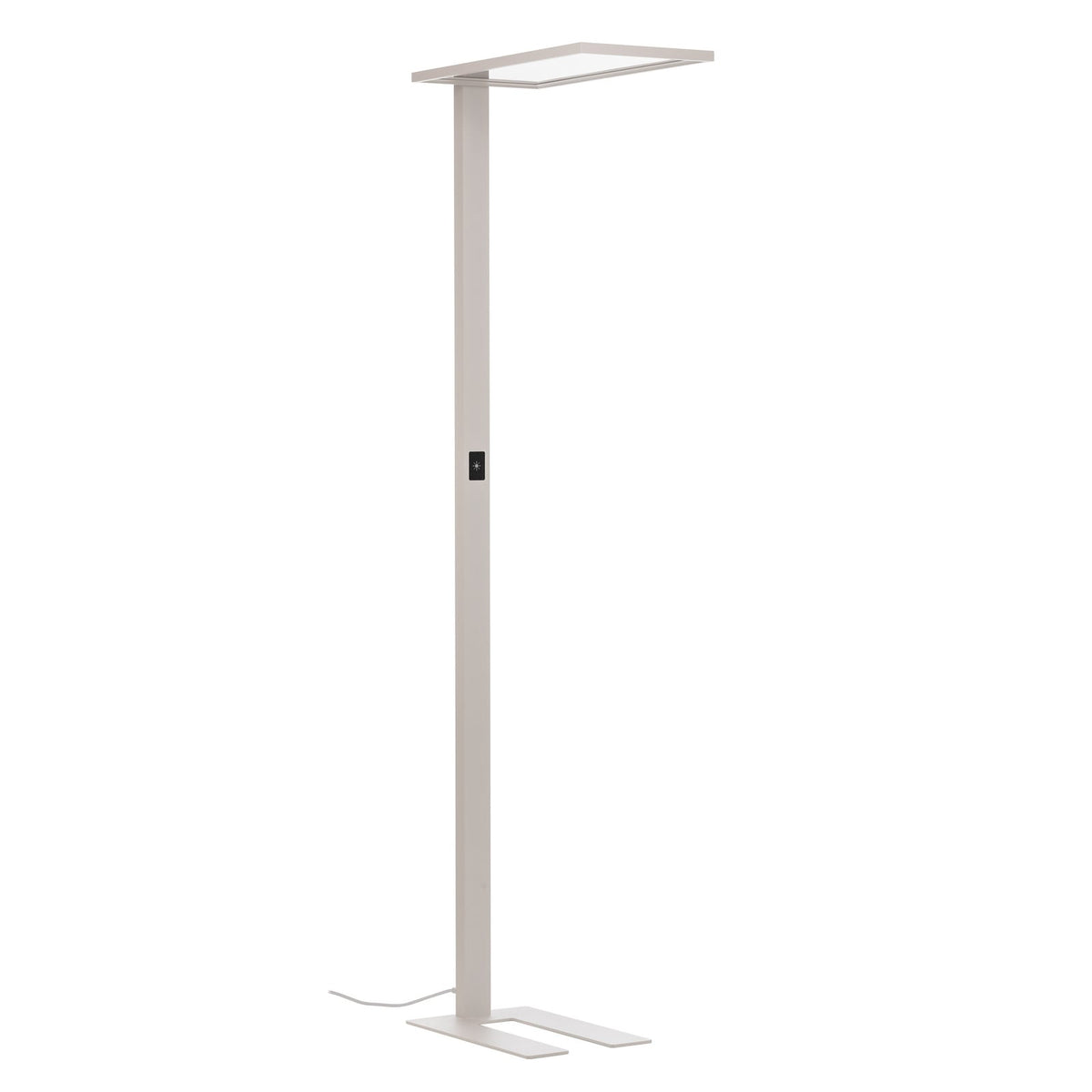 LED kontorgulvlampe Taronis hvit dimbar 55W 195 cm detalj av fot
