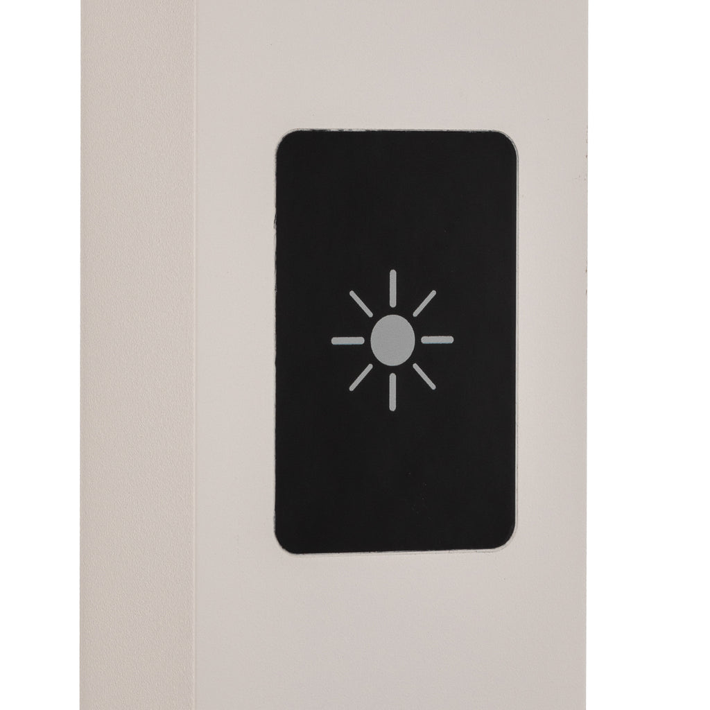 LED kontorgulvlampe Taronis hvit dimbar 55W 195 cm nærbilde av touchdimmer
