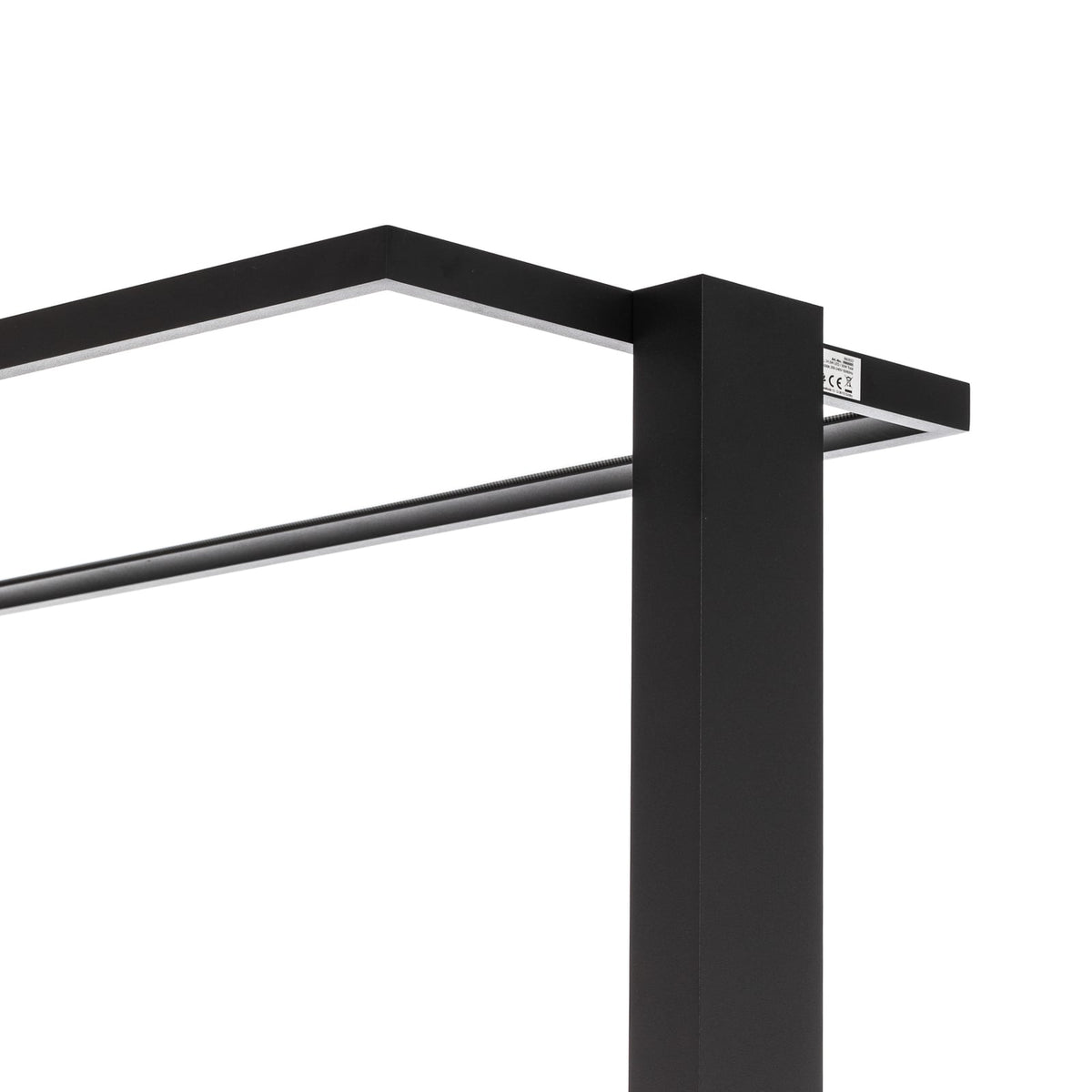 LED kontorgulvlampe Taronis svart dimbar 55W 4000K nærbilde av fot