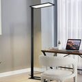 LED kontorgulvlampe Taronis svart dimbar 55W 4000K forfra