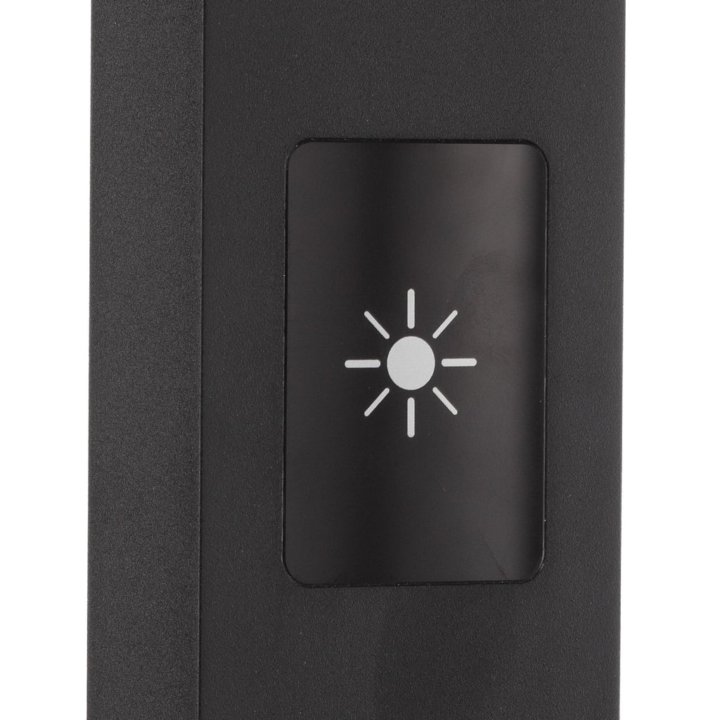LED kontorgulvlampe Taronis svart dimbar 55W 4000K lysbilde oppover