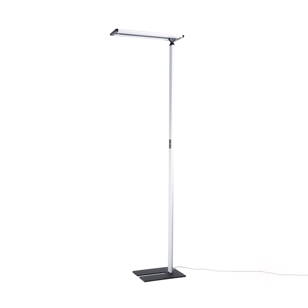 LED kontorgulvlampe Zyair sølv dimbar 48W 4000K bakside