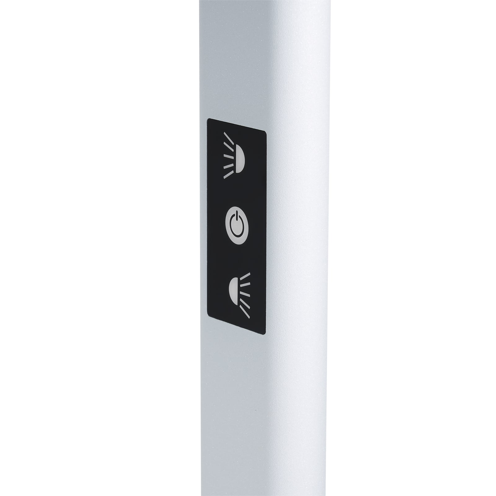 Sideprofil av LED kontorgulvlampe Zyair sølv dimbar 48W 4000K