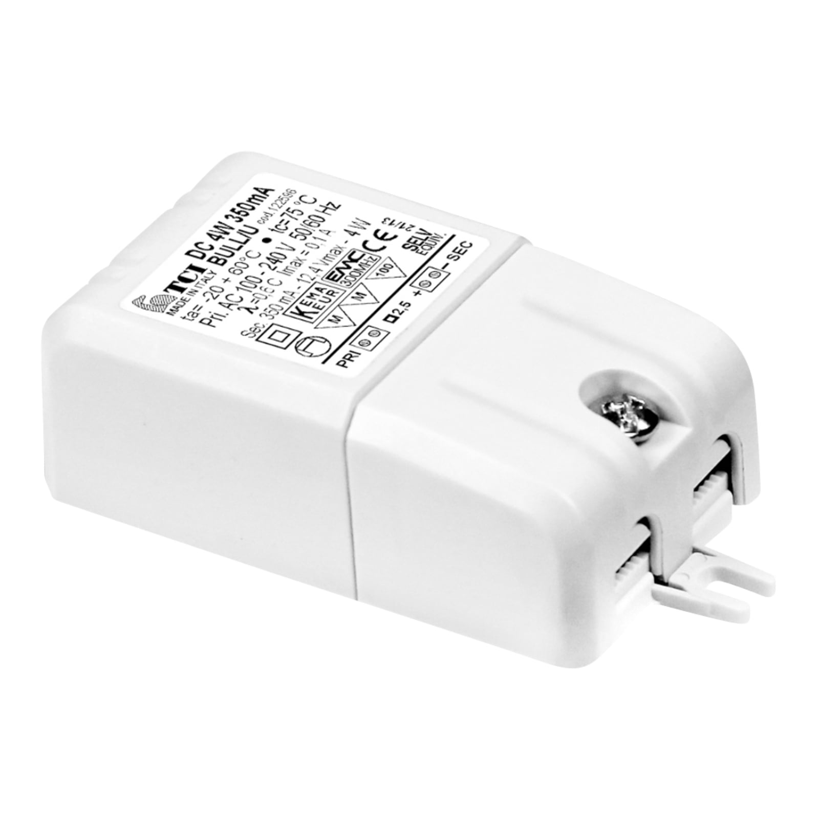 LED-konverter 350mA 6W ikke dimbar hvit IP20 Molto Luce bakside
