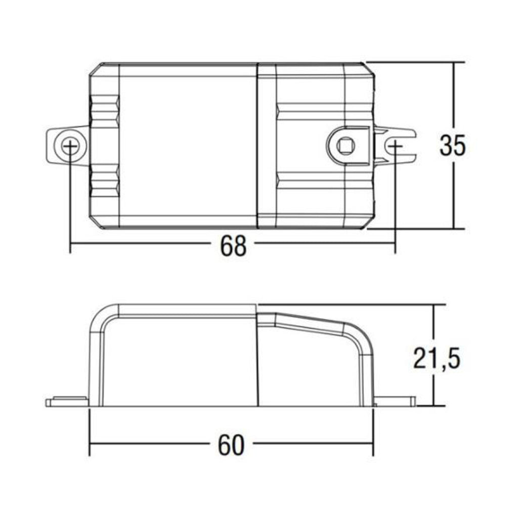 LED-konverter 350mA 6W ikke dimbar hvit IP20 Molto Luce detalj