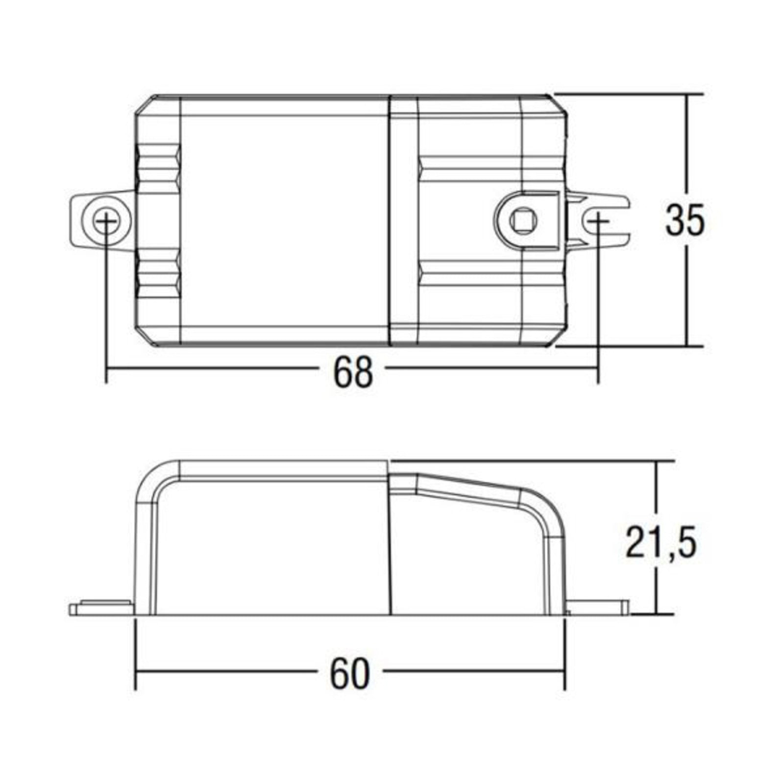 LED-konverter 350mA 6W ikke dimbar hvit IP20 Molto Luce detalj