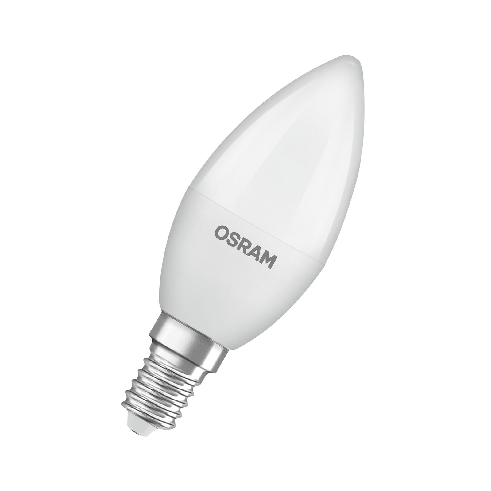 LED kronelysform E14 3,3W 4000K nøytralhvit matt - OSRAM forfra