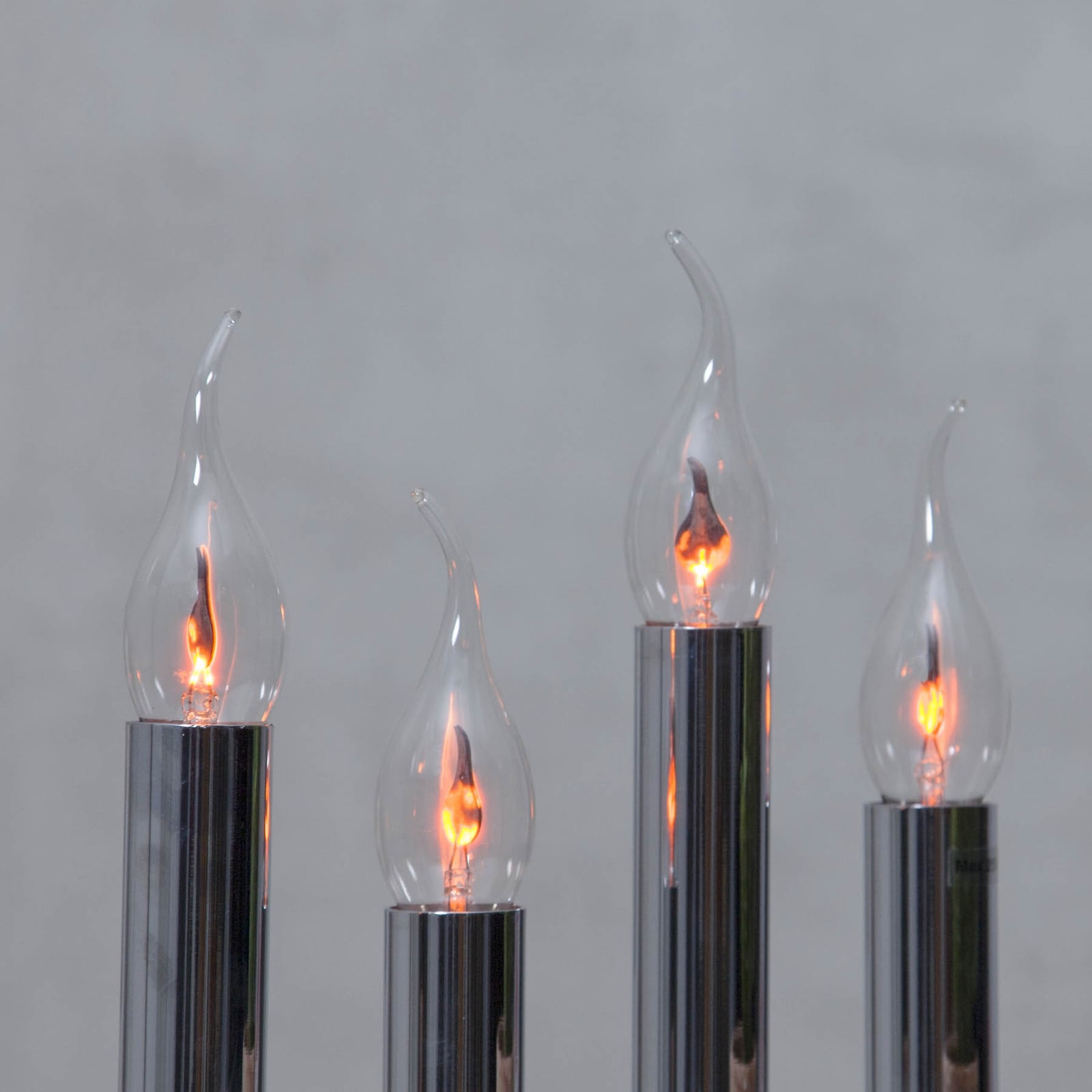 Nærbilde av flammeeffekt på LED kronelysform E14 3W flammeeffekt klar - STAR TRADING