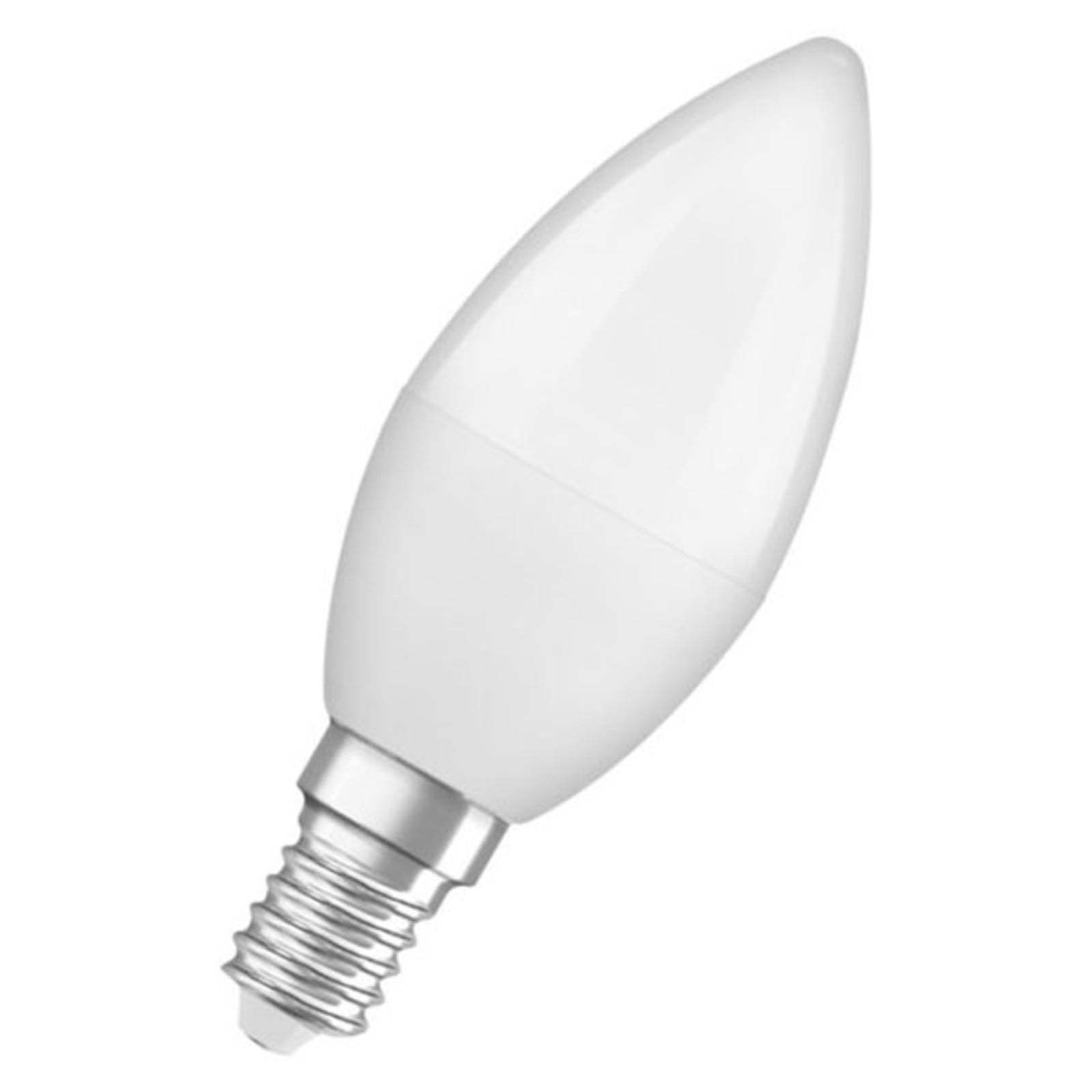LED kronelysform E14 4,9W 6500K kaldhvit matt - OSRAM forfra