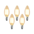 LED kronelysform E14 4W 2700K dimbar matt 5-pakning forfra