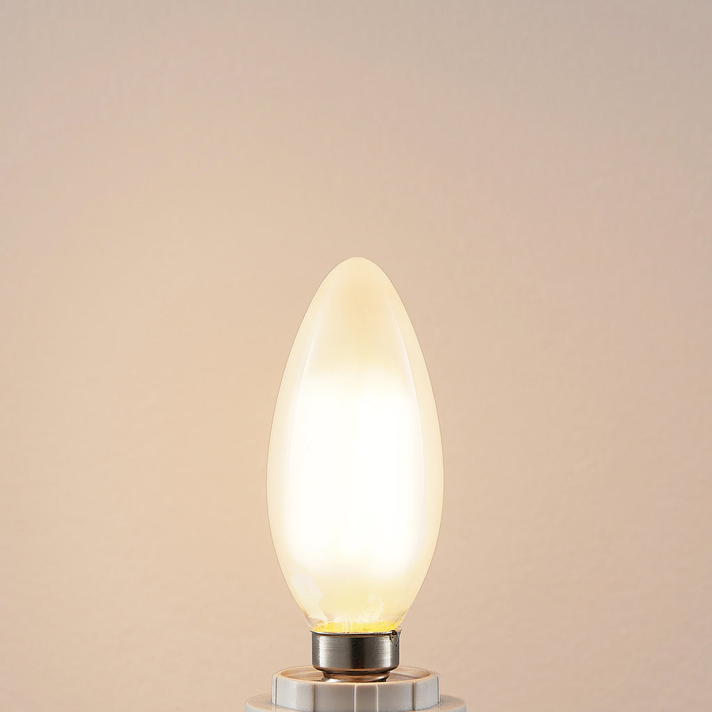 LED kronelysform E14 4W 2700K dimbar matt 5-pakning sideprofil
