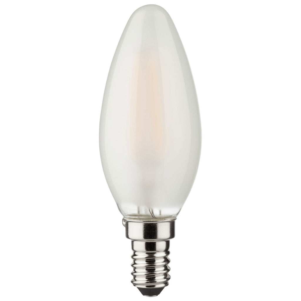 LED kronelysform E14 4W 2700K matt 3-pack bakside