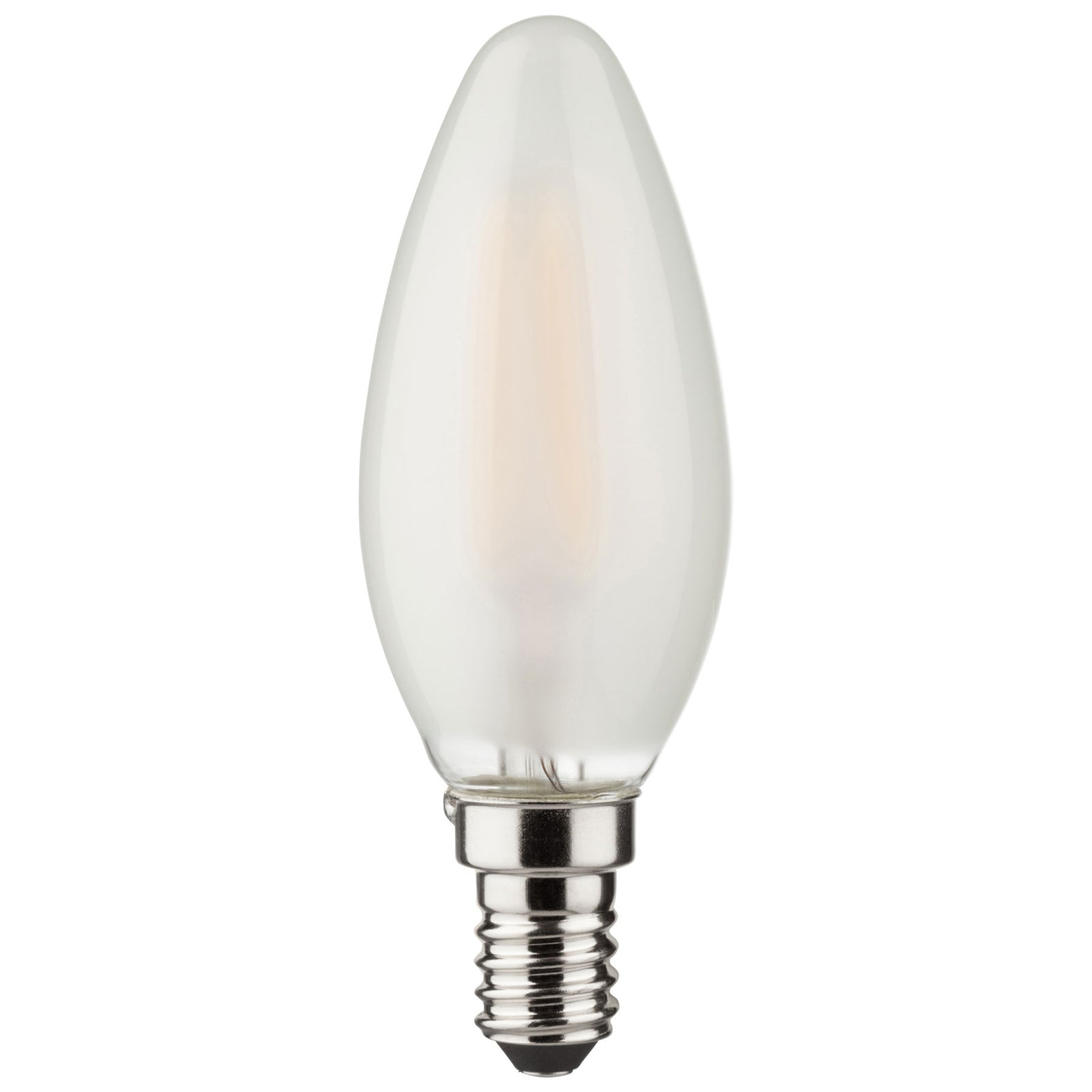 LED kronelysform E14 4W 2700K matt 3-pack bakside