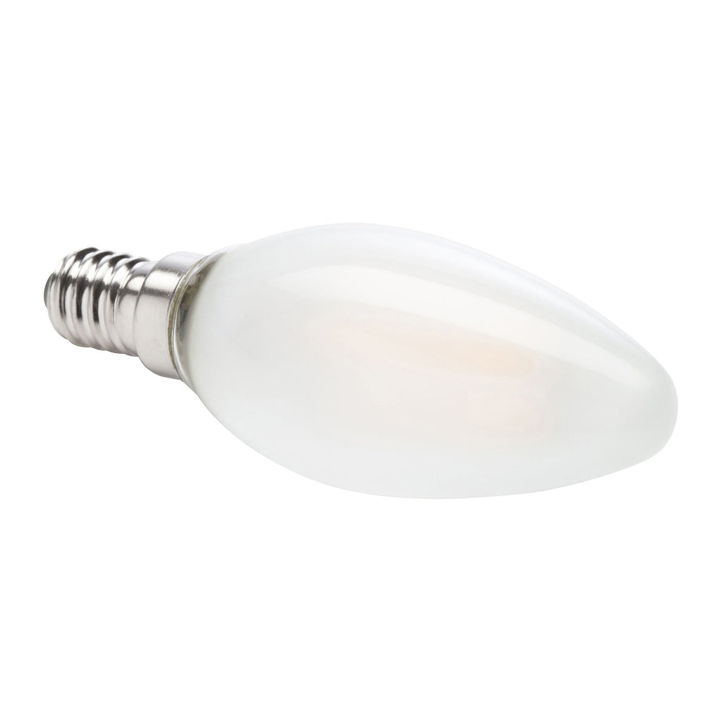 Detalj av LED kronelysform E14 4W 2700K matt 3-pack