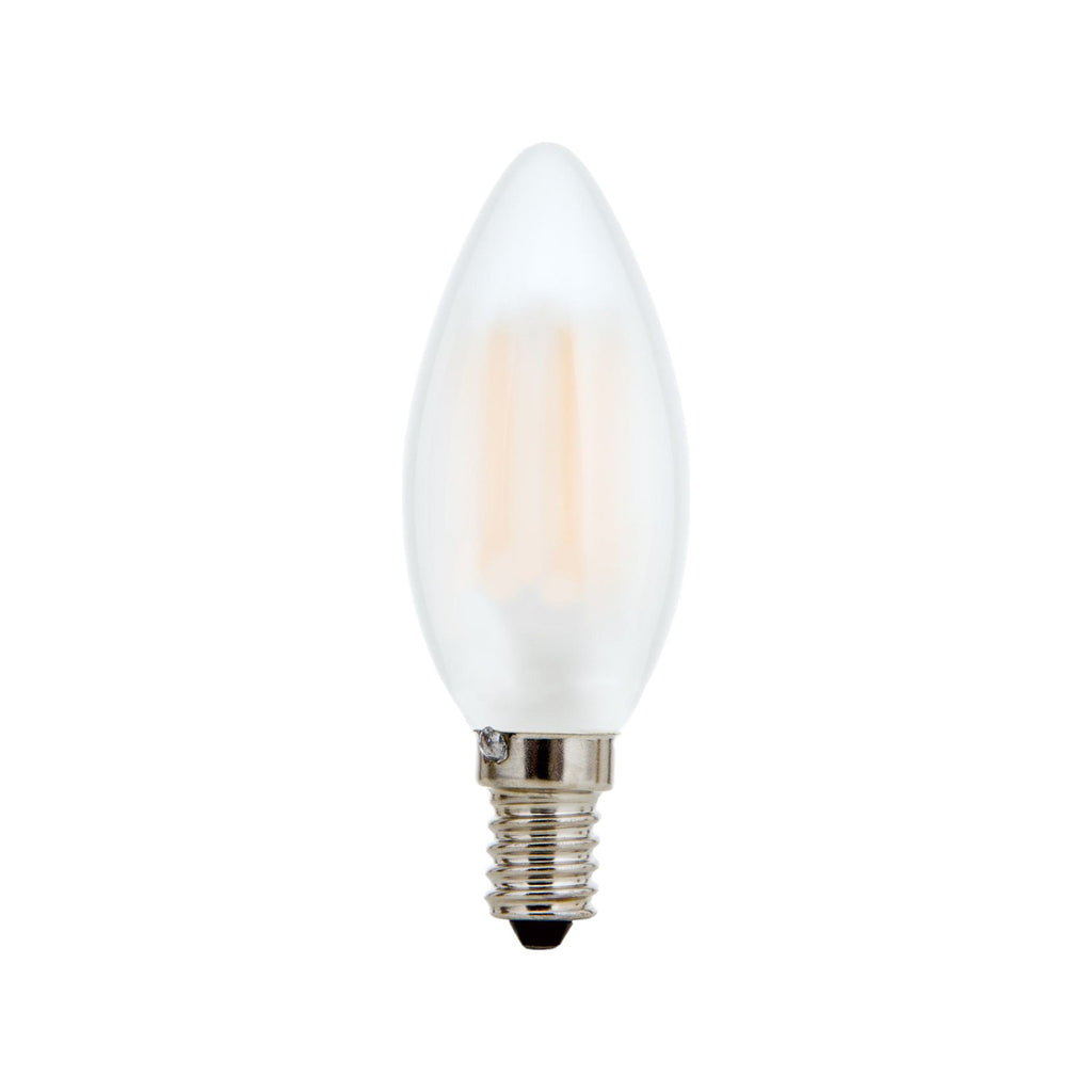 LED kronelysform E14 6W 2700K 720 lm matt dimbar ORION forfra