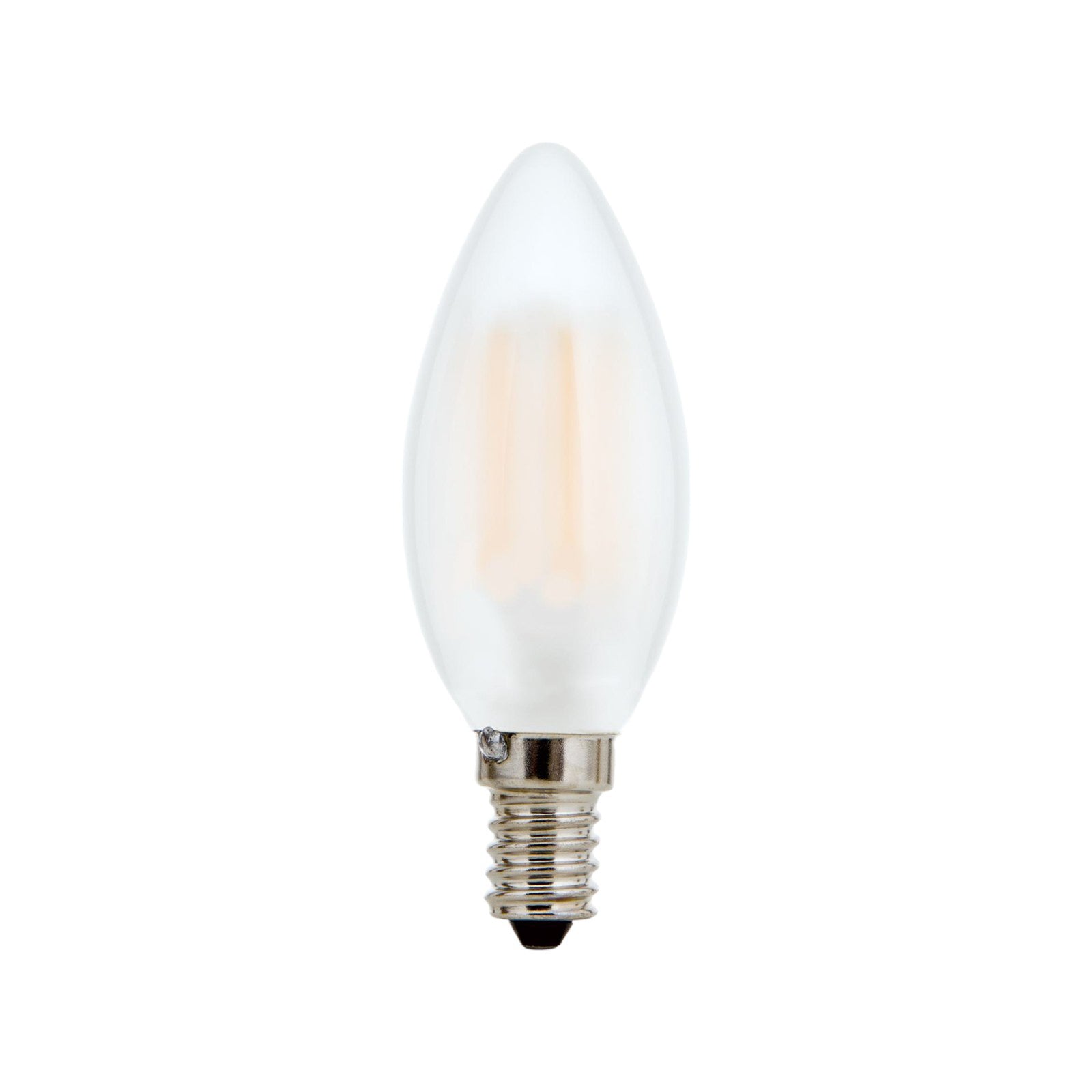 LED kronelysform E14 6W 2700K 720 lm matt dimbar ORION forfra
