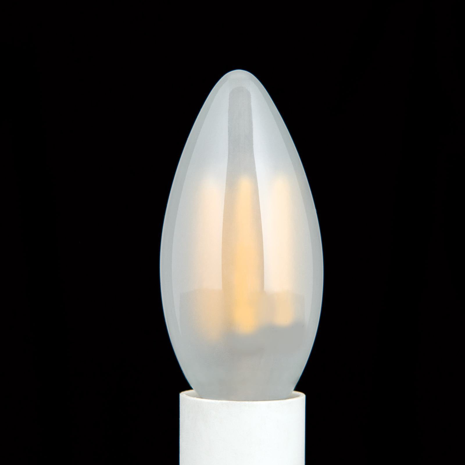 LED kronelysform E14 6W 2700K 720 lm matt dimbar ORION bakside