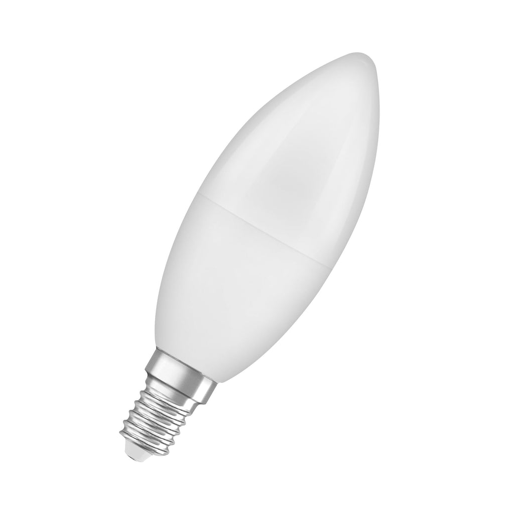 LED kronelysform E14 7,5W 6500K kaldhvit matt forfra