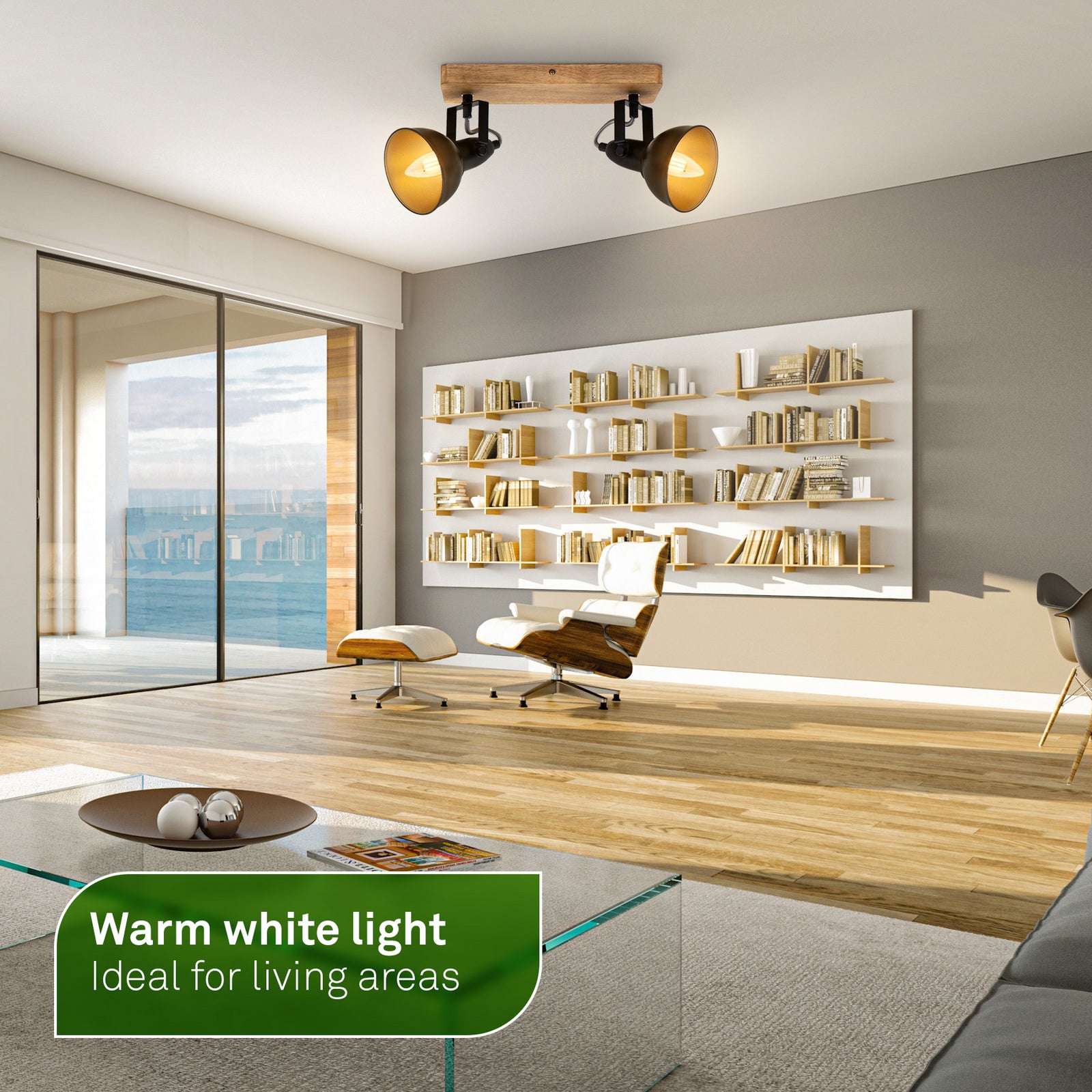 LED kronelysform filamentpære E14 4W 3000K klar 2-pk - Briloner nærbilde