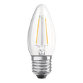 LED kronelysformet filamentpære E27 4,8W 2700K dimbar klar fra OSRAM front