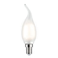 LED kronelysformet pære E14 2,6W 2700K satinert glass Paulmann forfra
