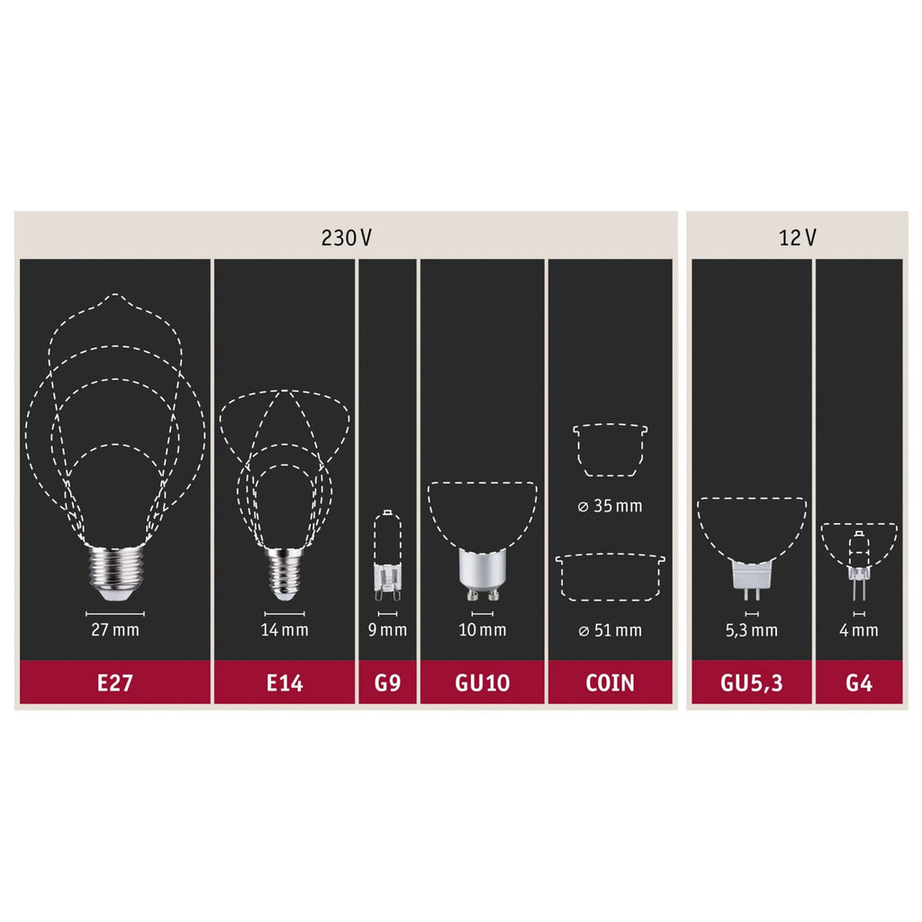 Detalj av LED kronelysformet pære E14 2,6W 2700K satinert glass Paulmann