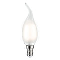 LED kronelysformet pære E14 4,8W 2700K dimbar satin forfra
