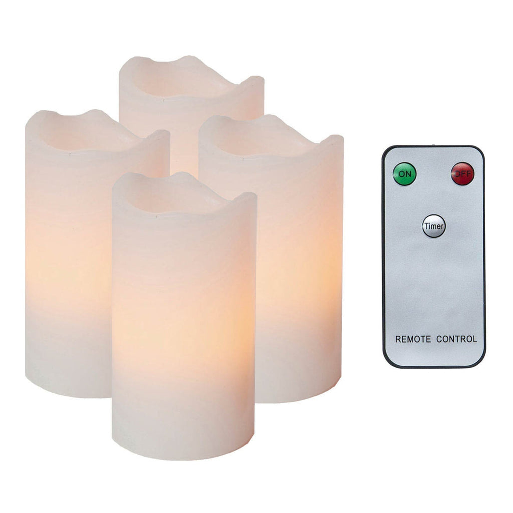 Fjernkontroll til LED-kubbelys Candle 4-er sett med fjernkontroll hvit